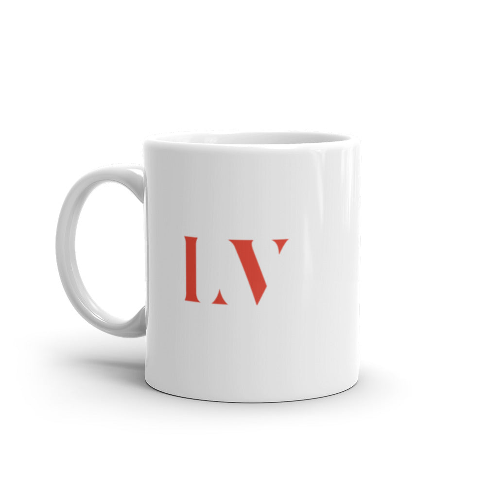 White glossy mug