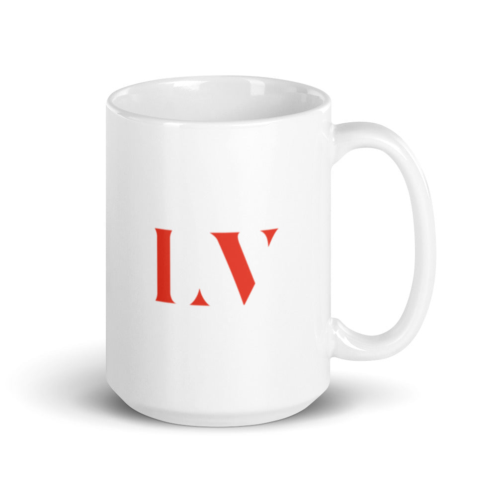 White glossy mug